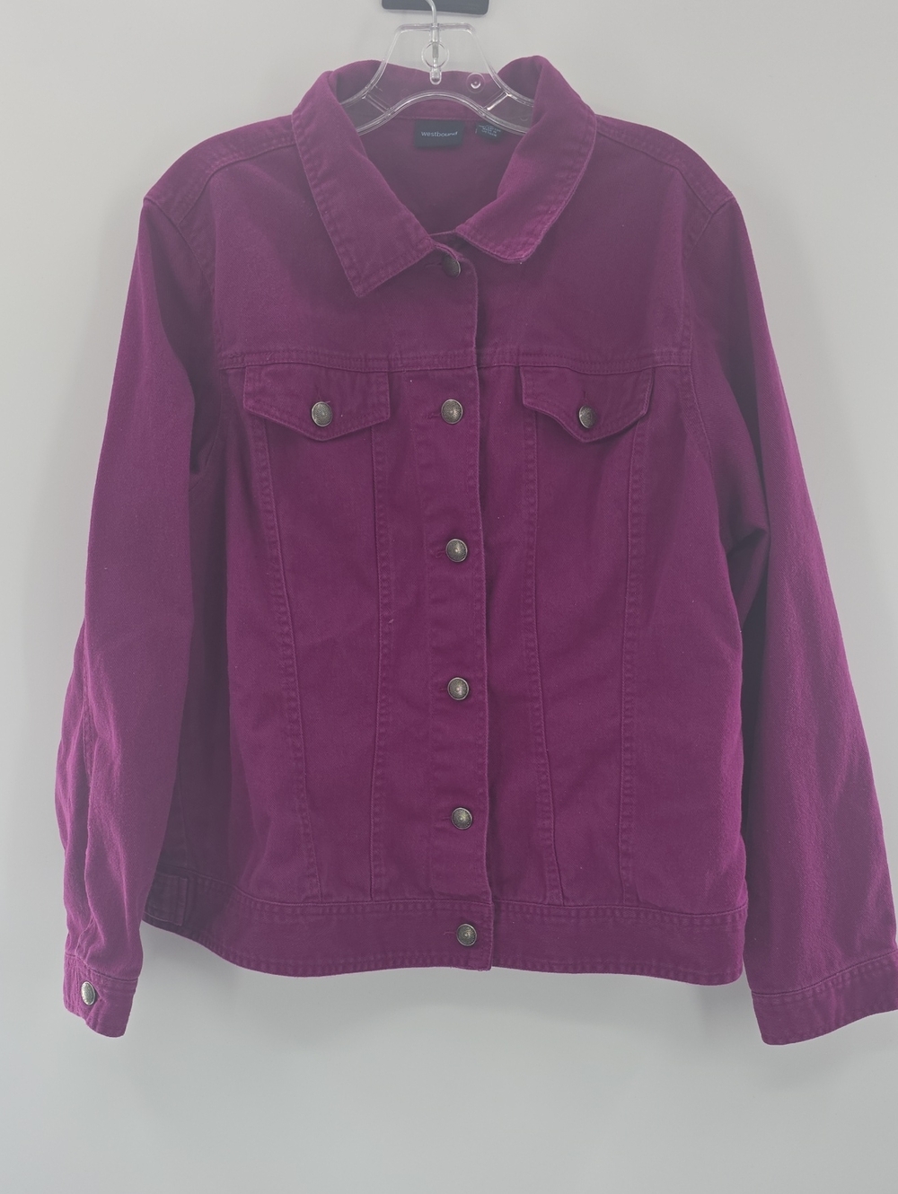 Westbound Plum Denim Jacket - Button-Front Jean Jacket